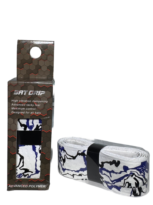 Blue and Black Paint Splatter Bat Grip