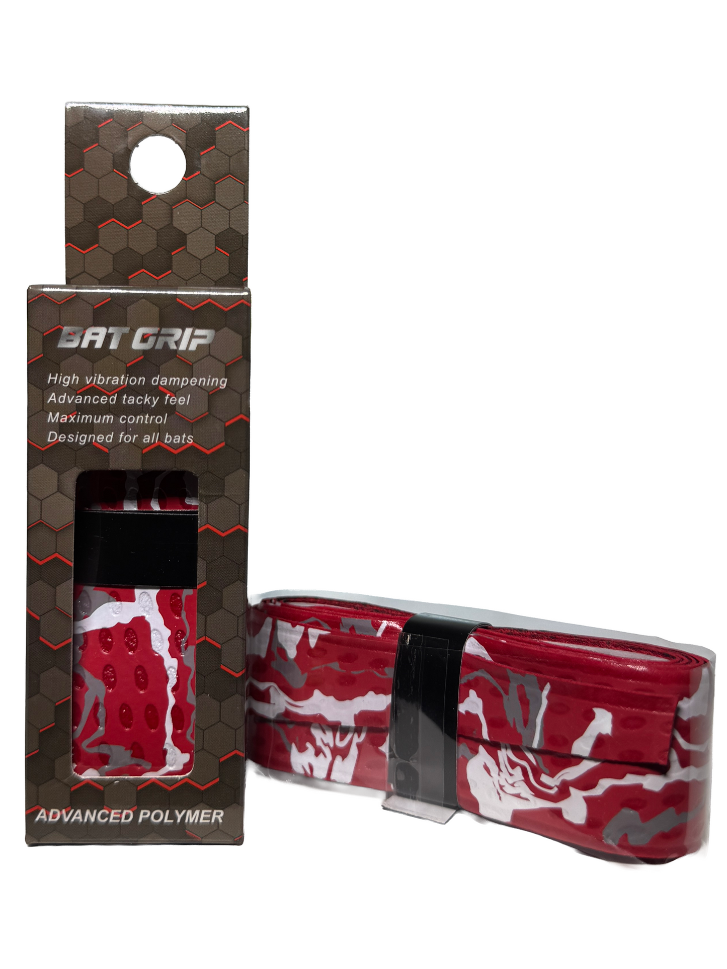 Red Paint Splatter Bat Grip